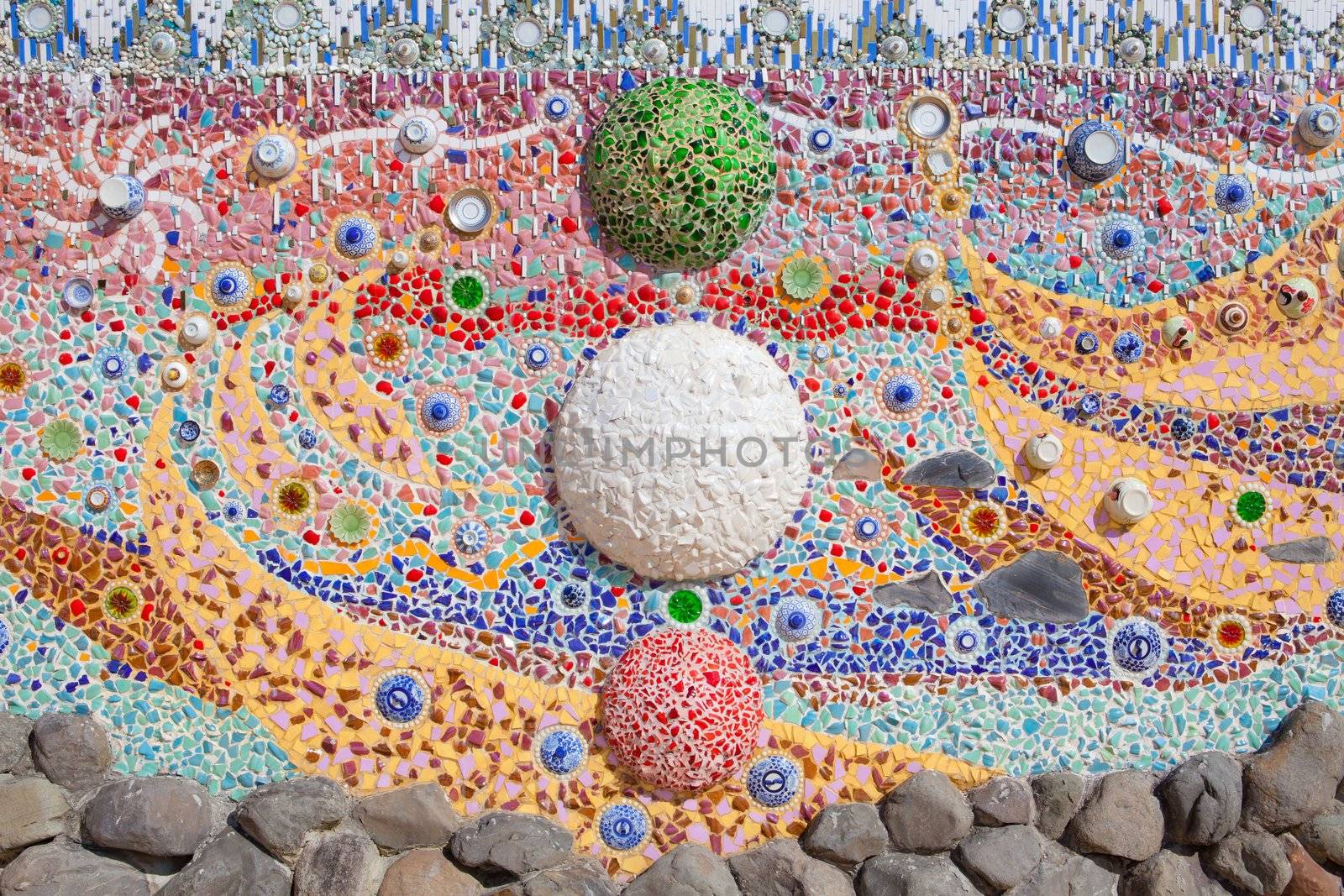 Colorful Ceramic wall as Background