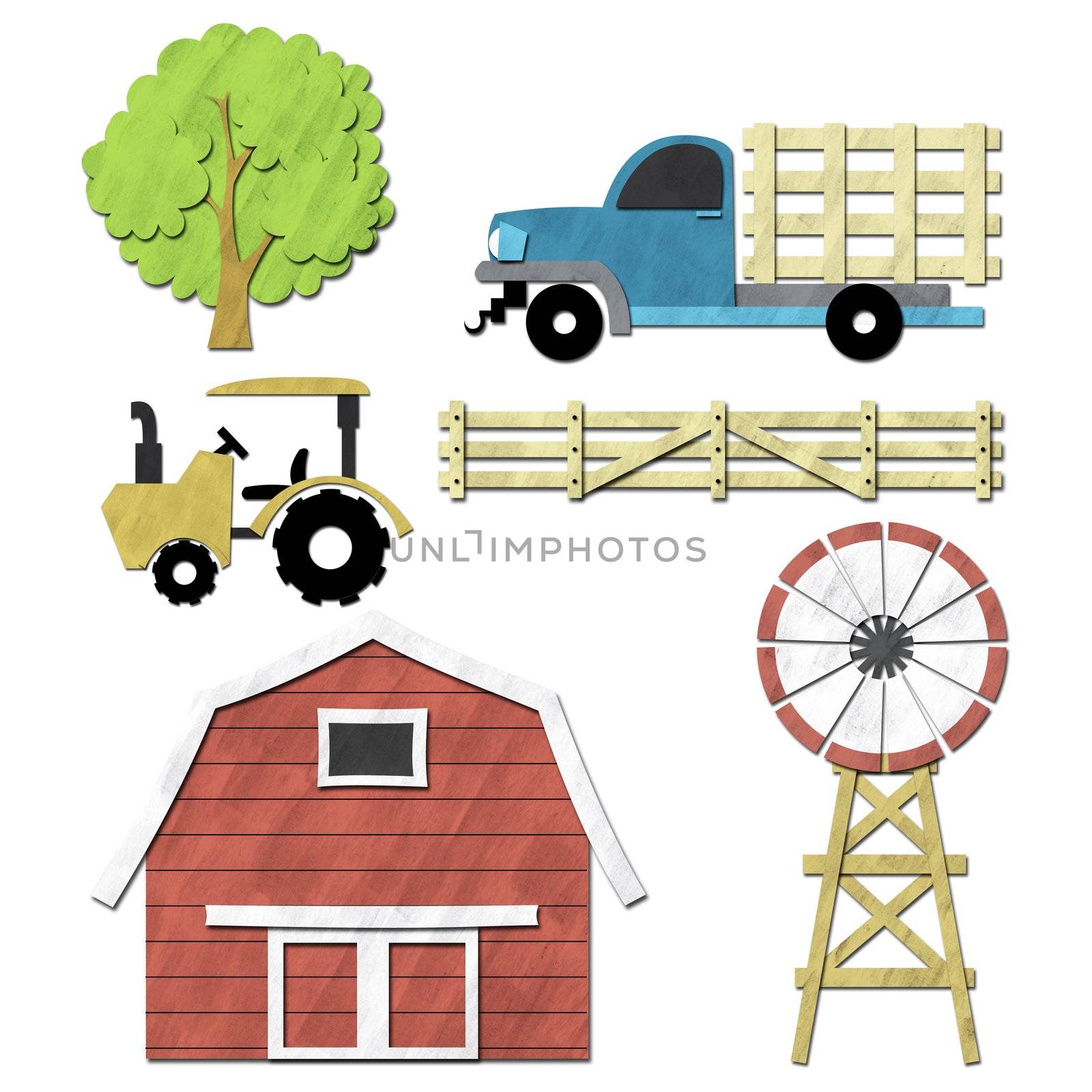 set of utility used in farm