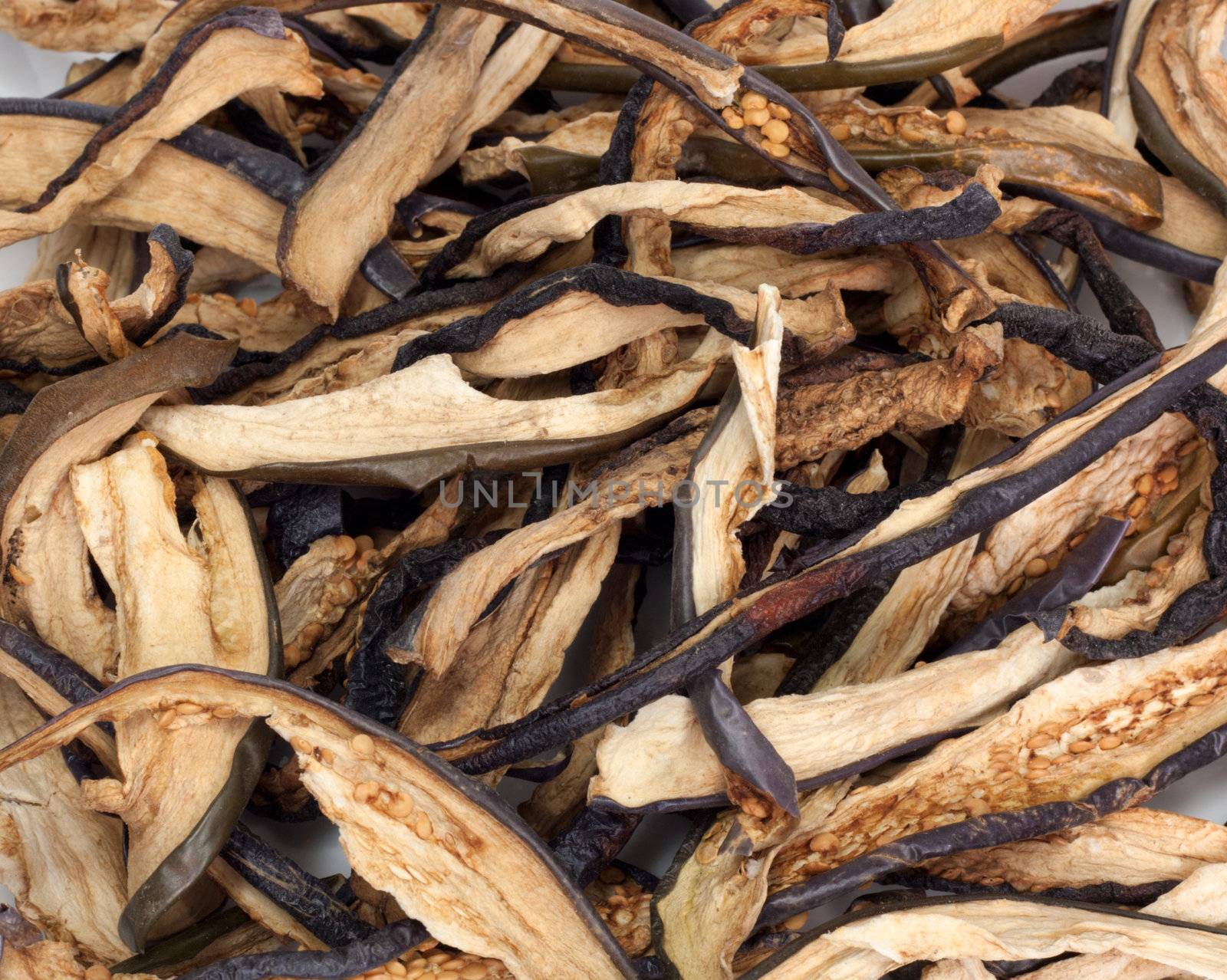 Dried eggplant as a background by schankz