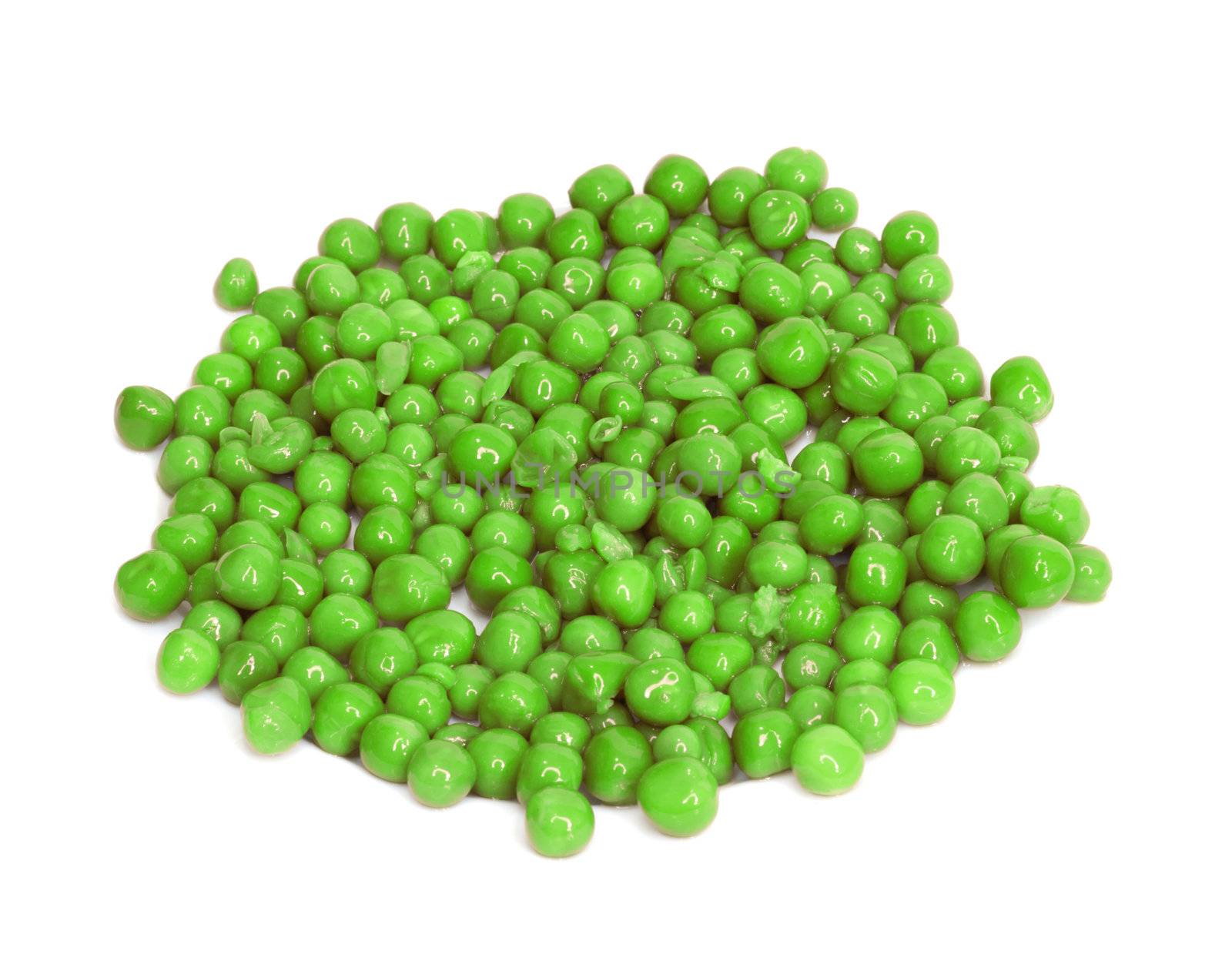 green peas isolated on a white background by schankz