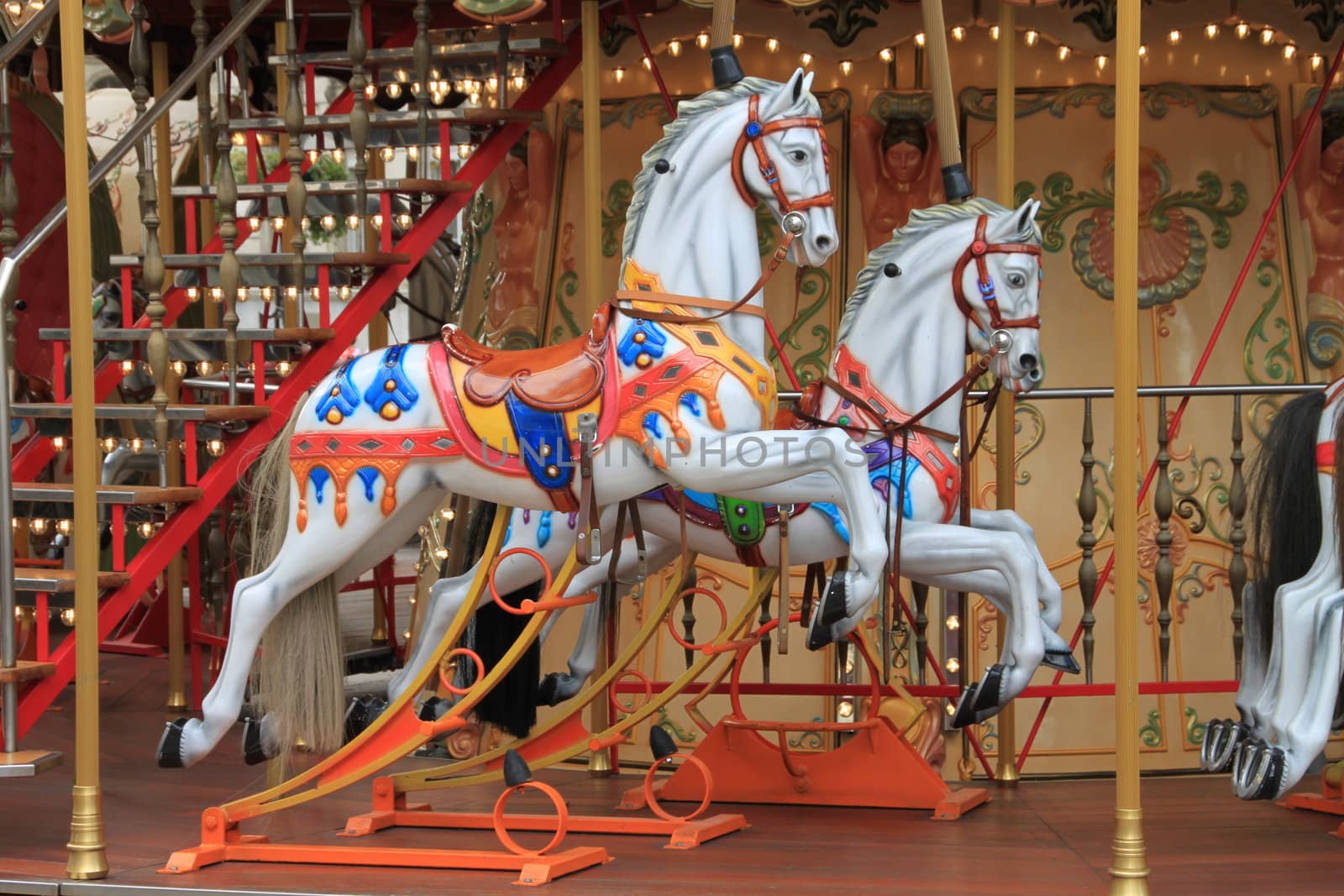 Horses on a Merry Go Round