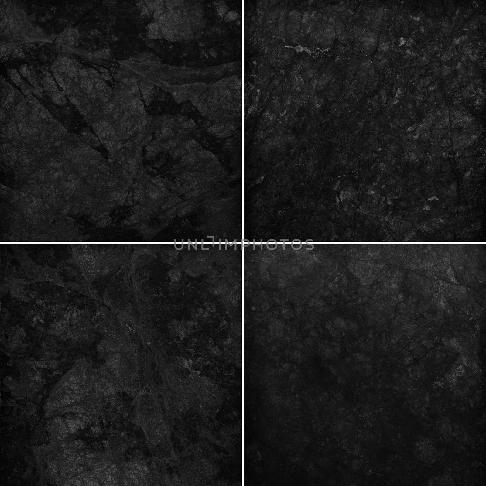 Four different black marble texture   high res