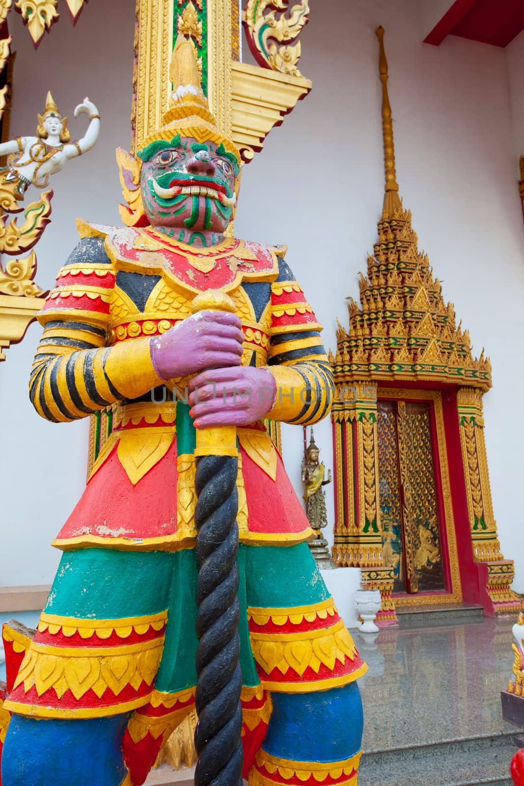 Thai giant in temple Thailand