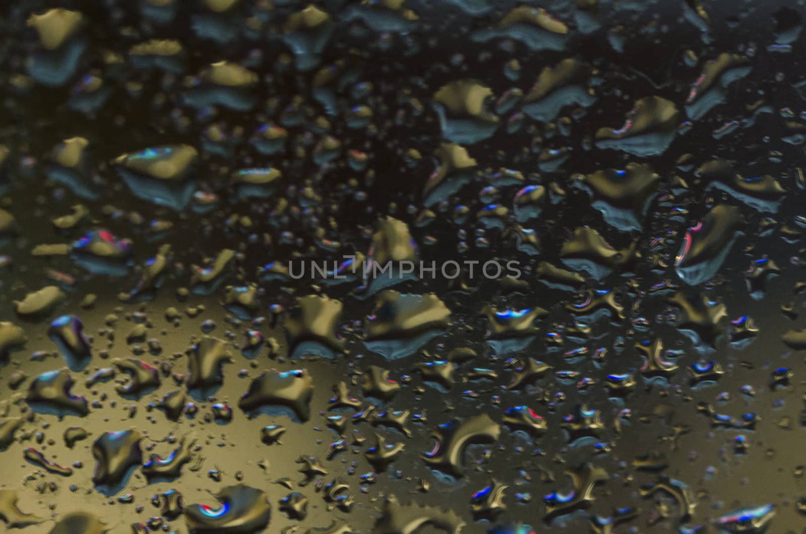 close up, rain drops on the window