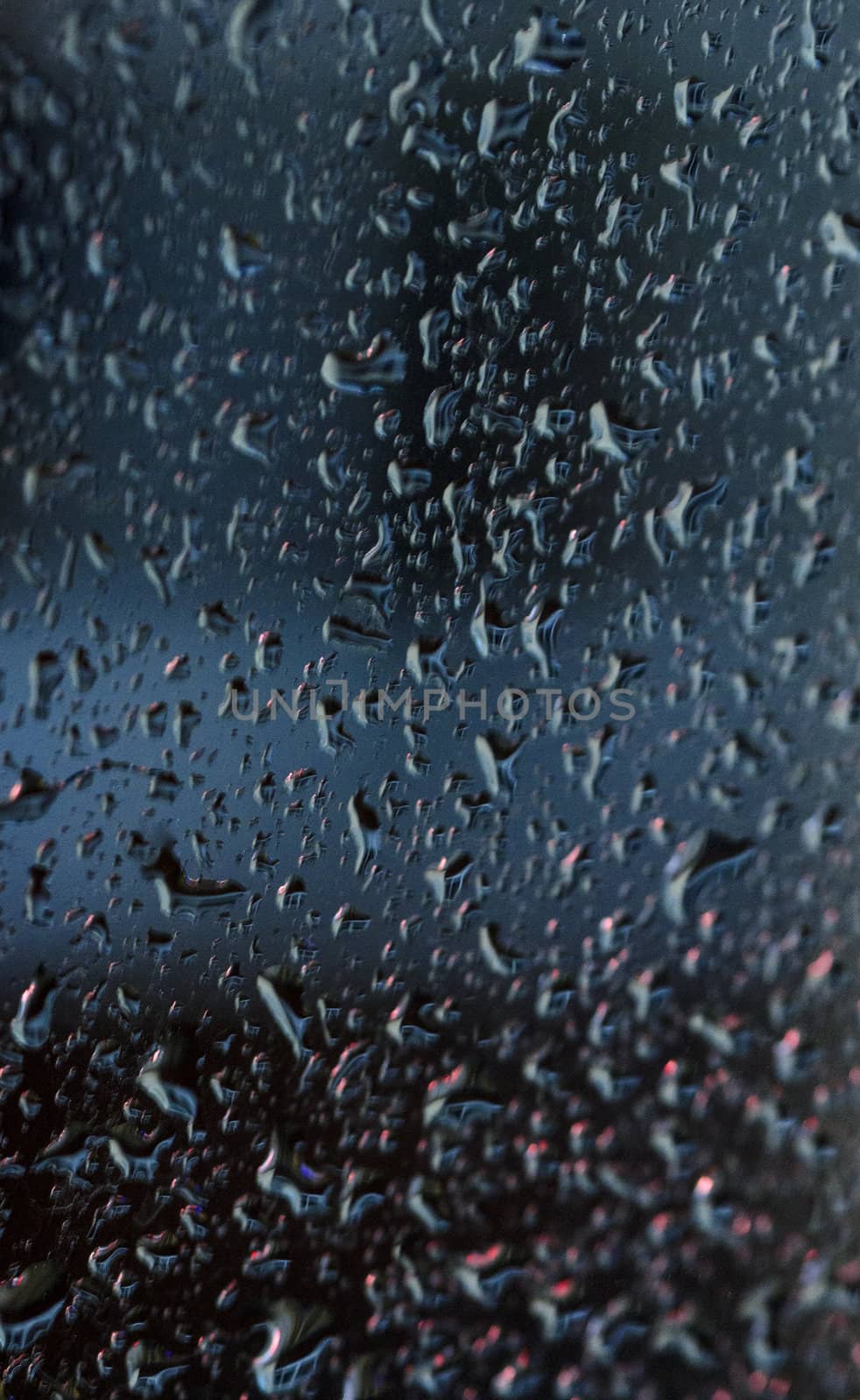 macro picture of rain drops on the window