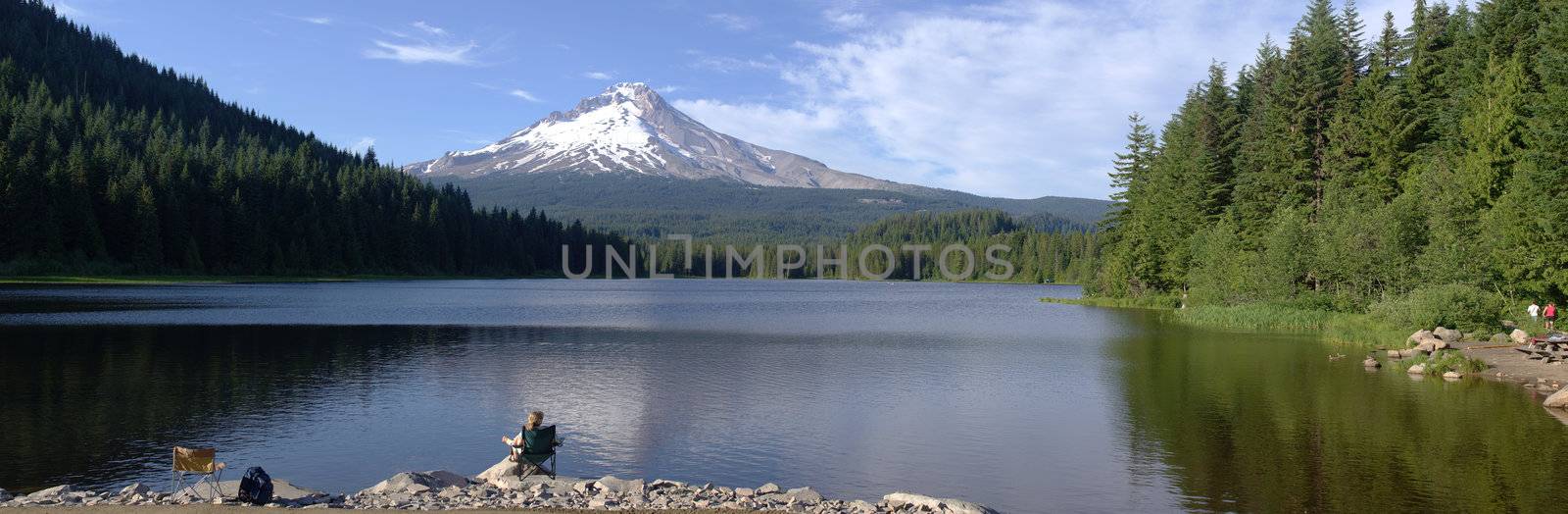 Trillium Lake and Mt. Hood panorama, Oregon. by Rigucci