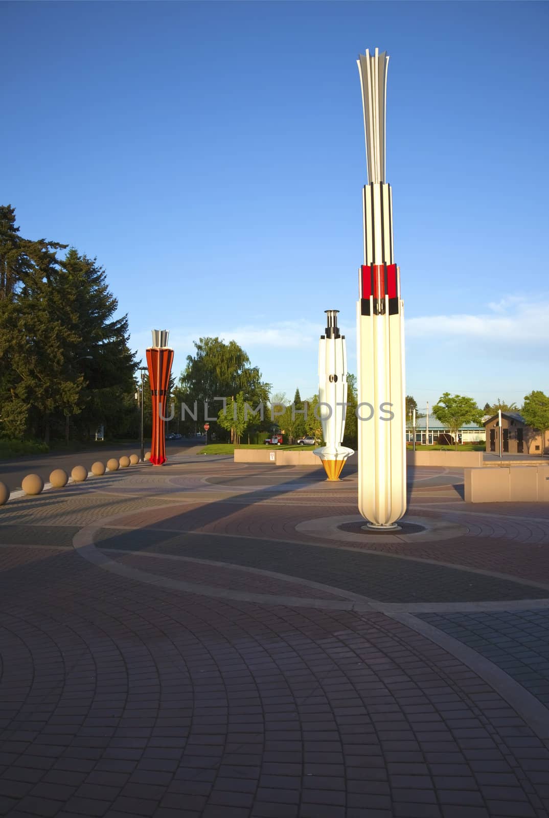 Artistic objects in a public park, Gresham OR.