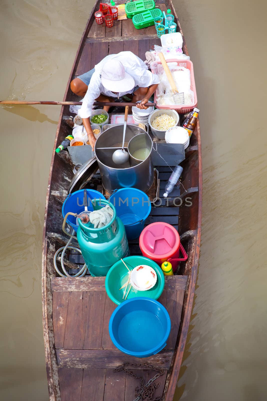 Floating Market in Ayutthaya Thailand.
