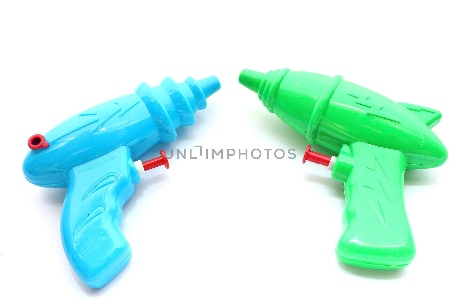 Toy water guns used for play