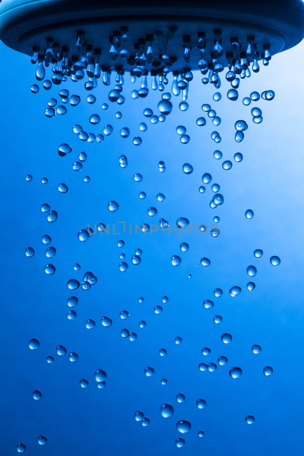 Shower Head with Droplet Water, Dark background