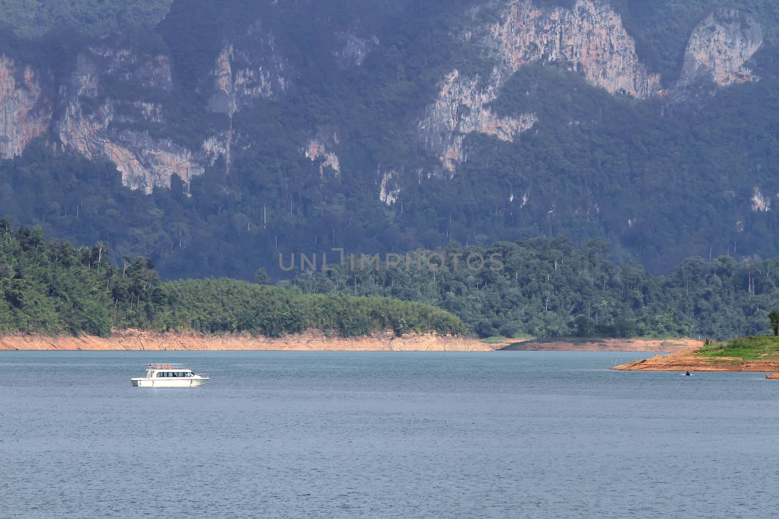 Khao Sok mountain and lake in thailand