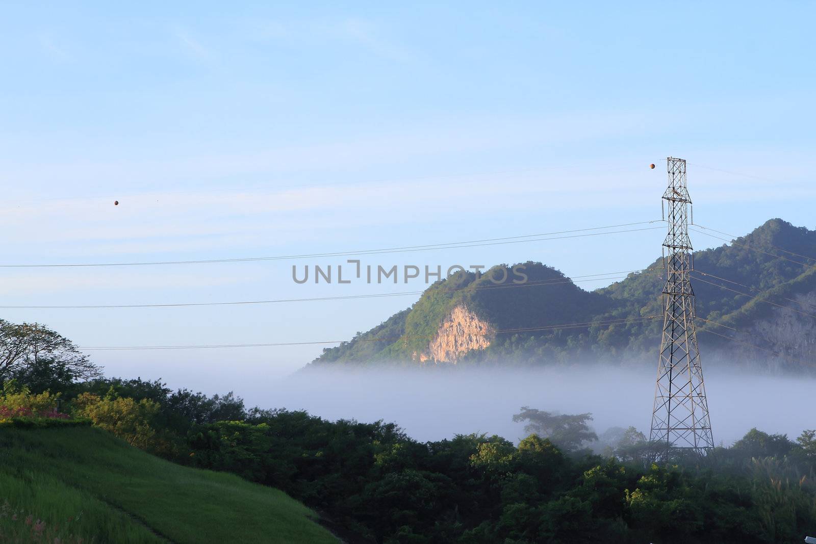 Beautiful landscape of   Ratchaprapha dam, Thailand