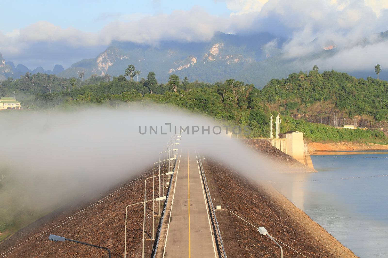Beautiful landscape of   Ratchaprapha dam, Thailand by rufous