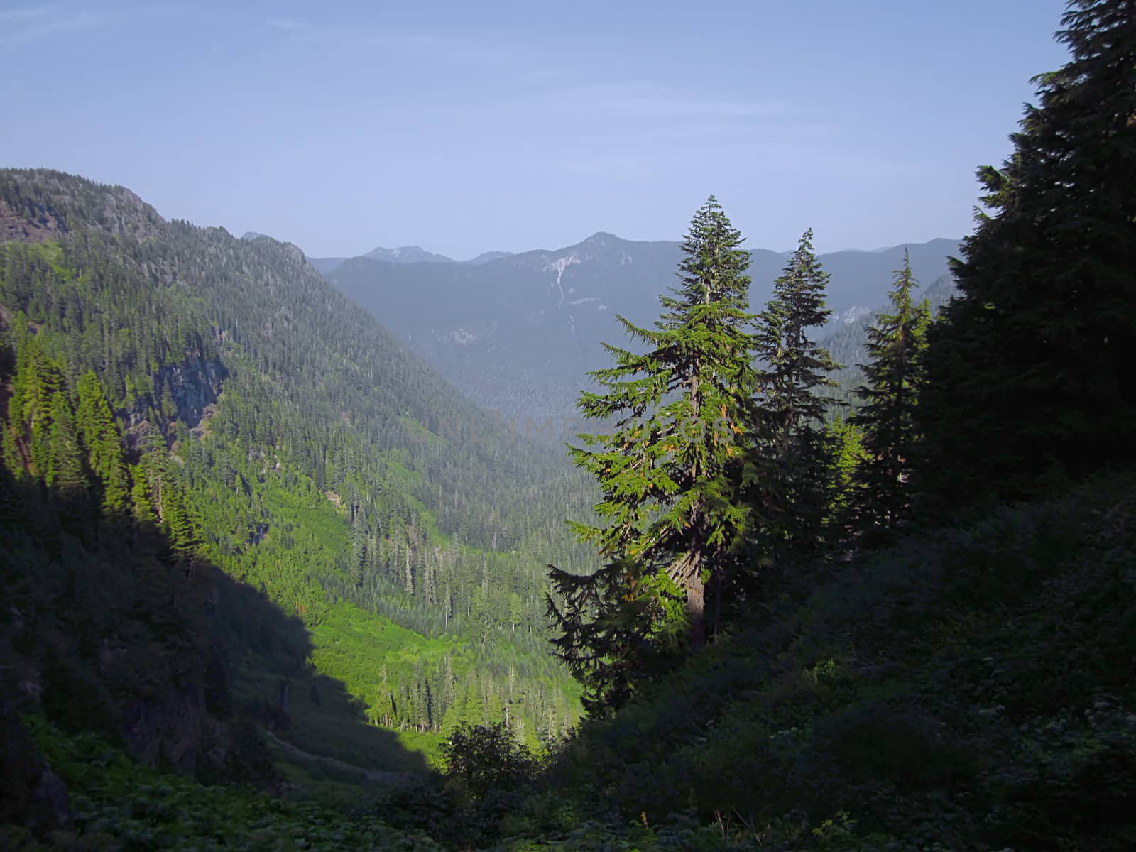 A photograph of a mountain landscape.