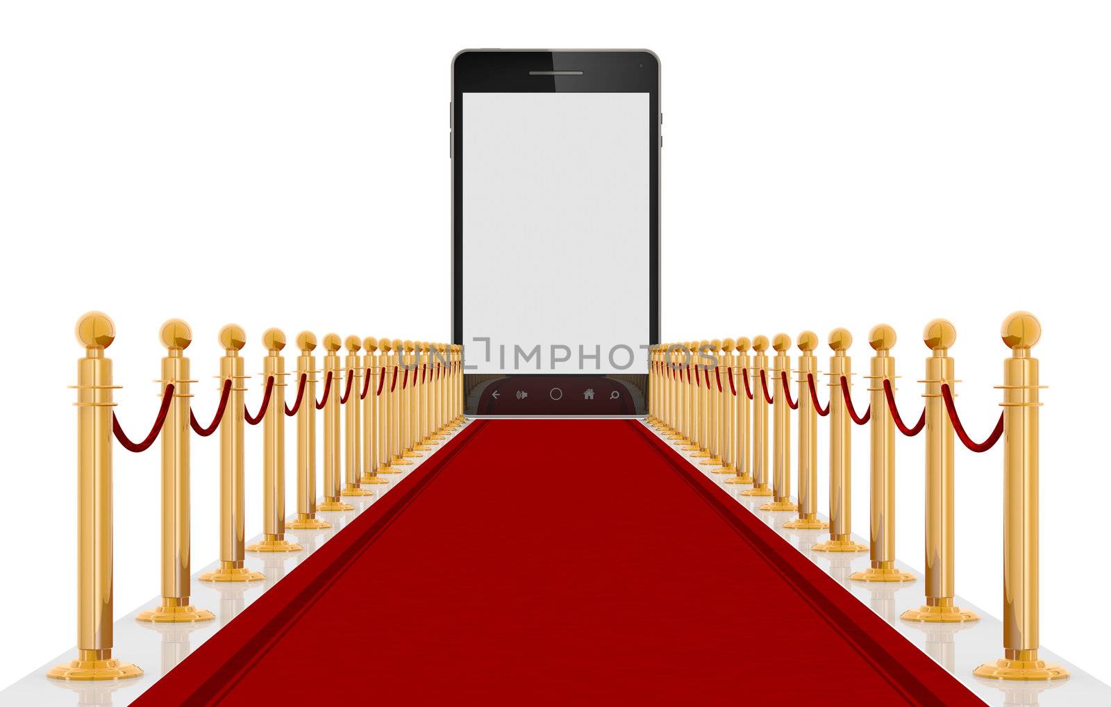 red carpet entrance with the stanchions and the ropes