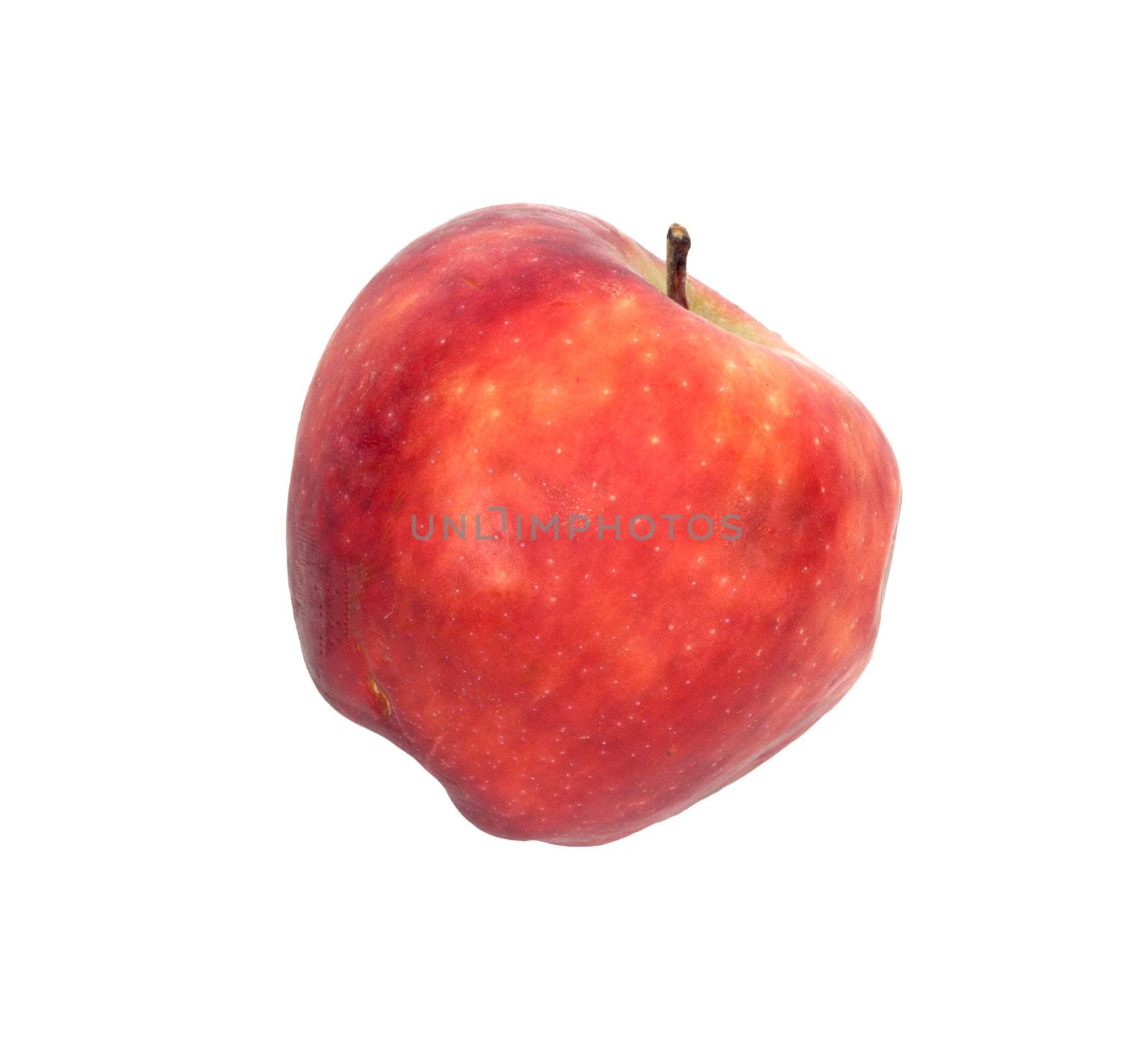 Red ripe apple isolated on a white background 