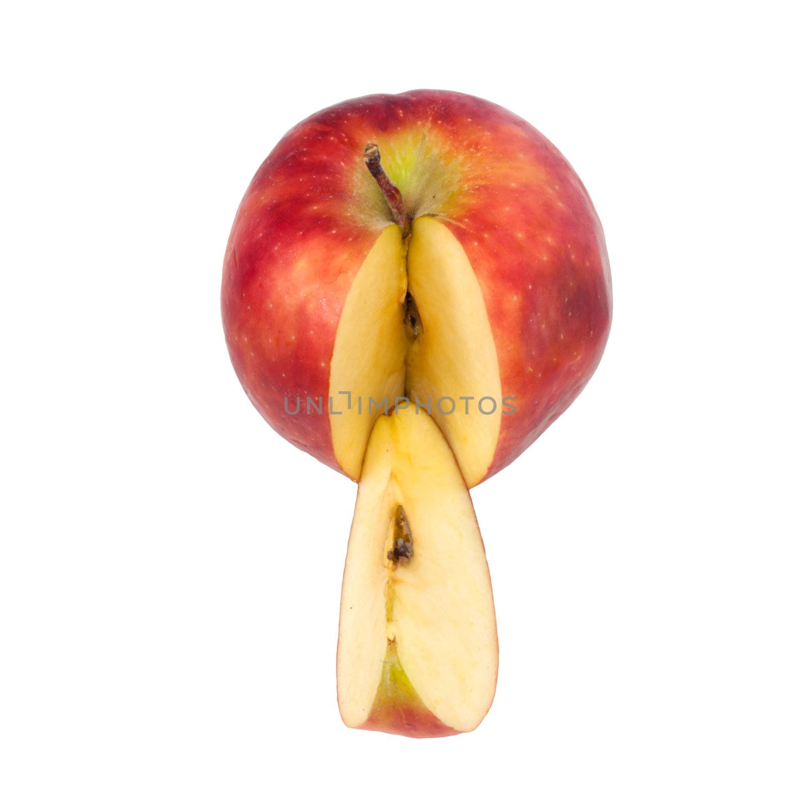Red apple Isolated on white background.  by schankz
