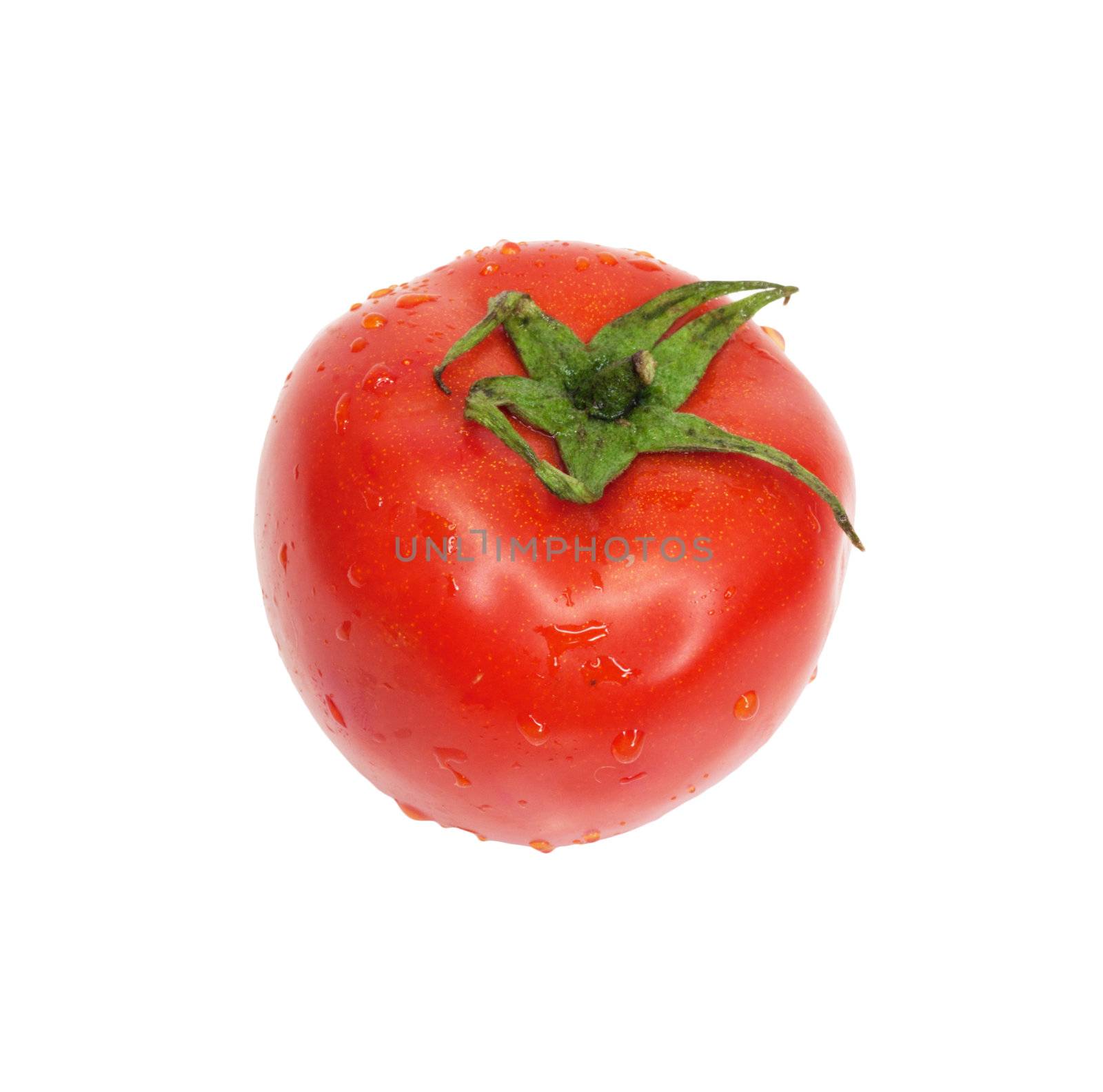 fresh tomato  isolated on white 