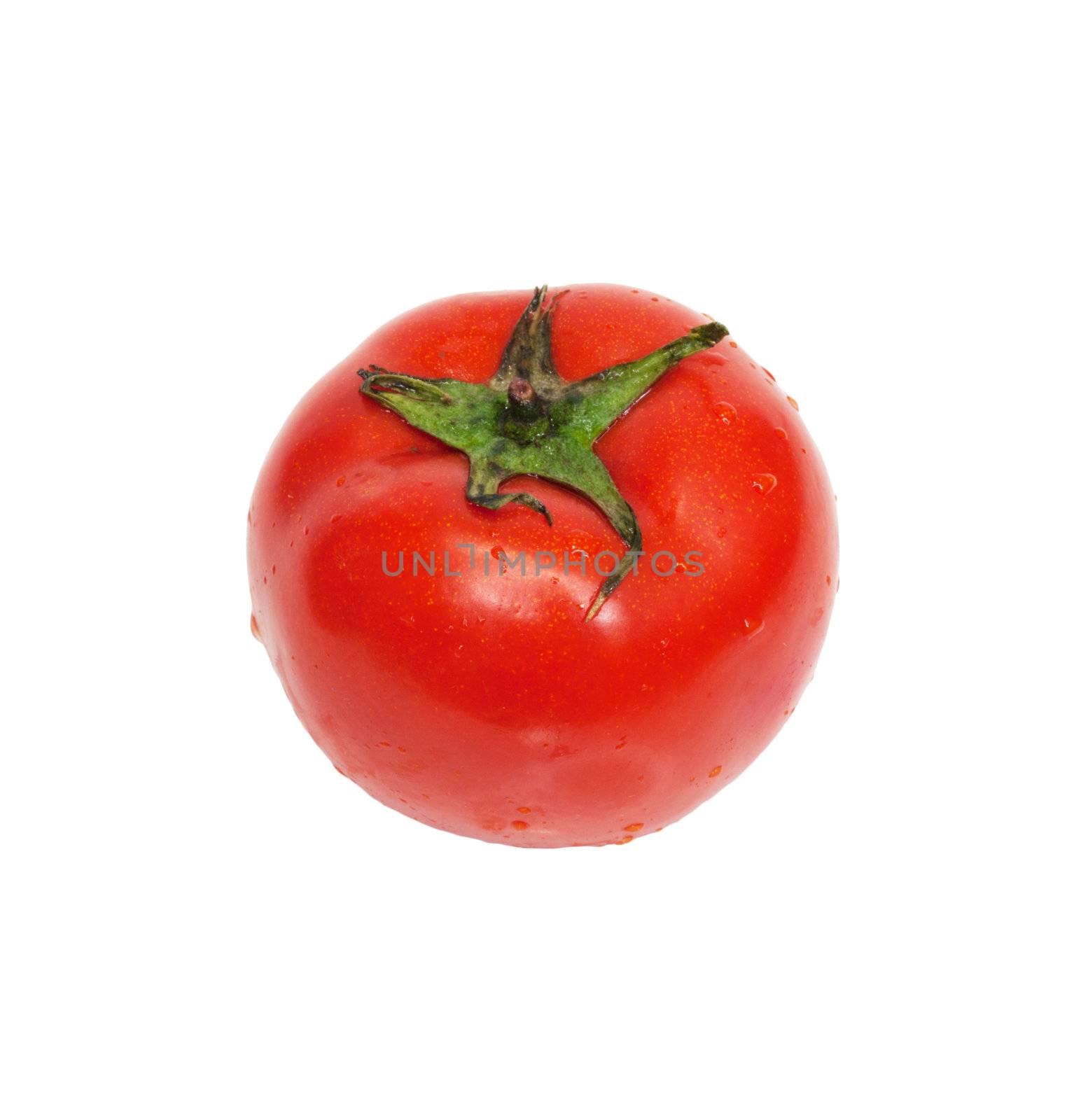fresh tomato  isolated on white 