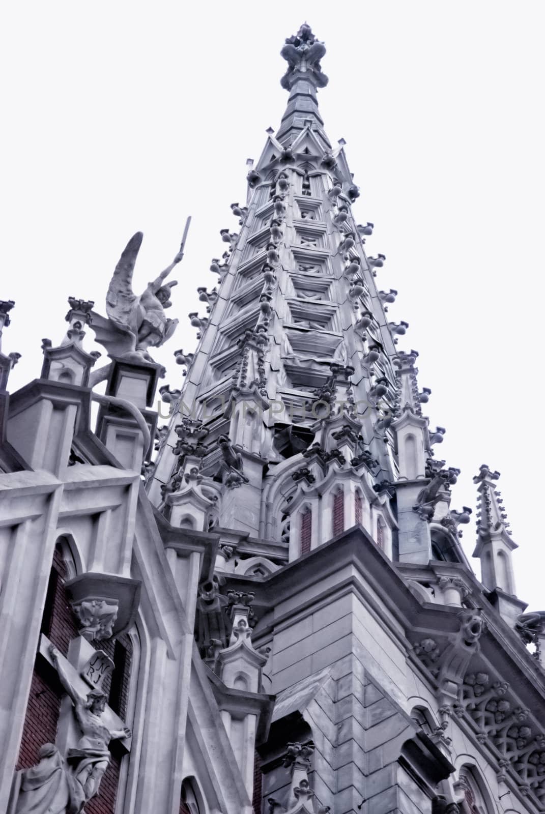 Towers, spiers and statues of the Catholic Cathedral