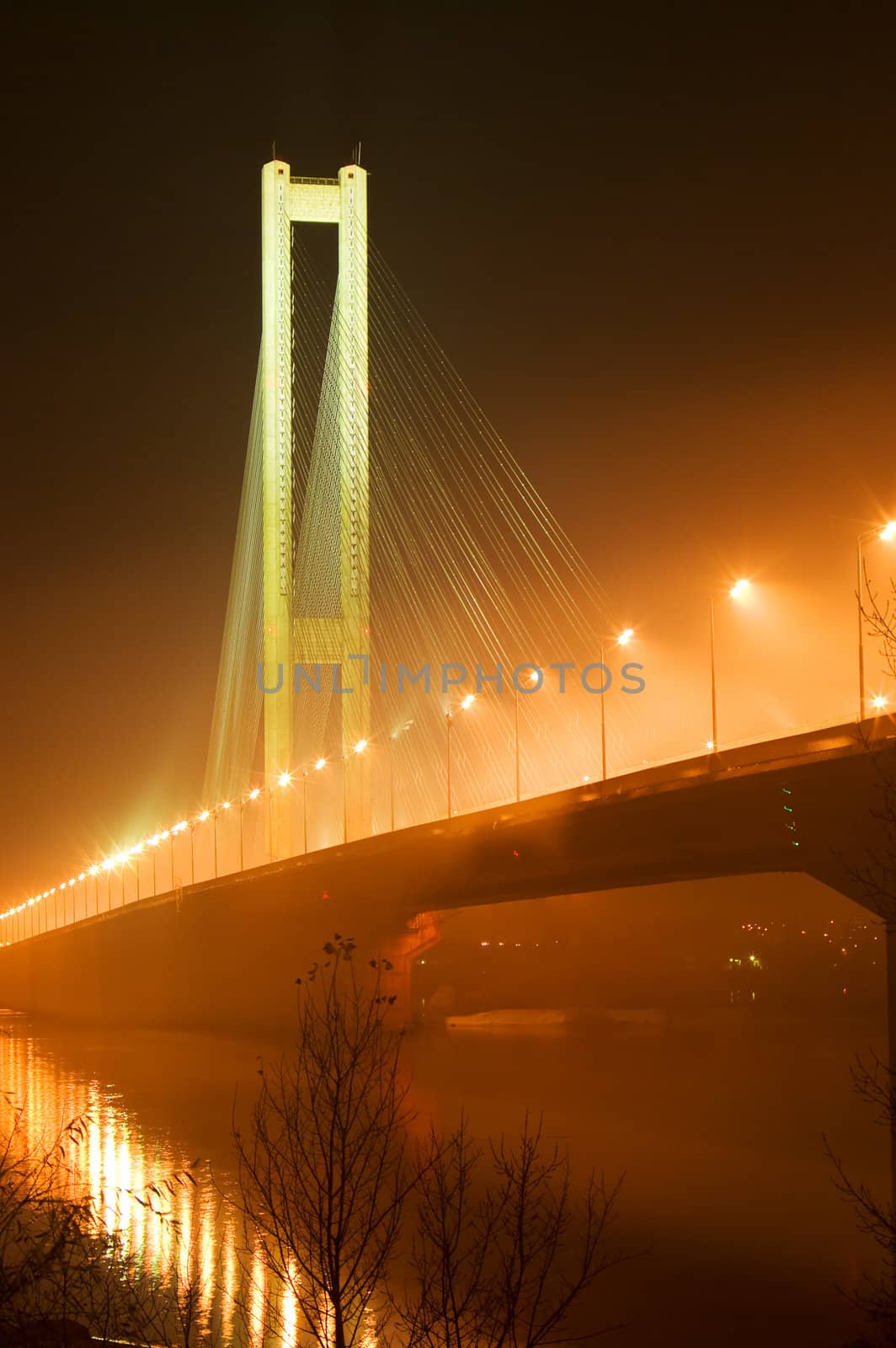 Bridge across the Dnieper River in Kiev.