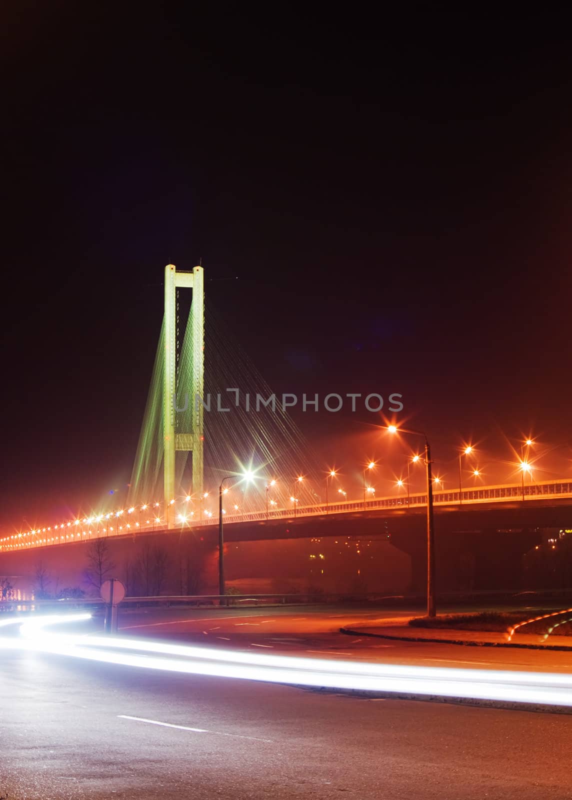 Bridge across the Dnieper River in Kiev.