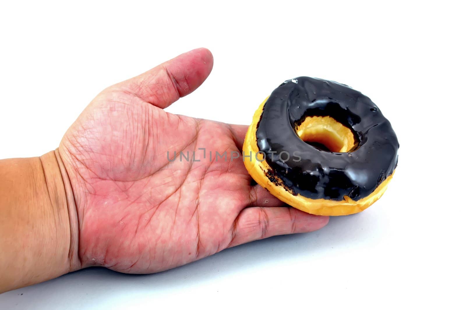 Sweet donut isolated on white background 