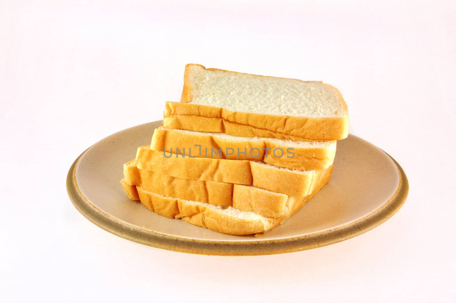 Bread slice isolated on white background