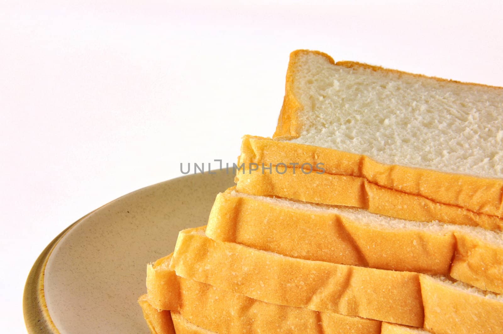 Bread slice isolated on white background