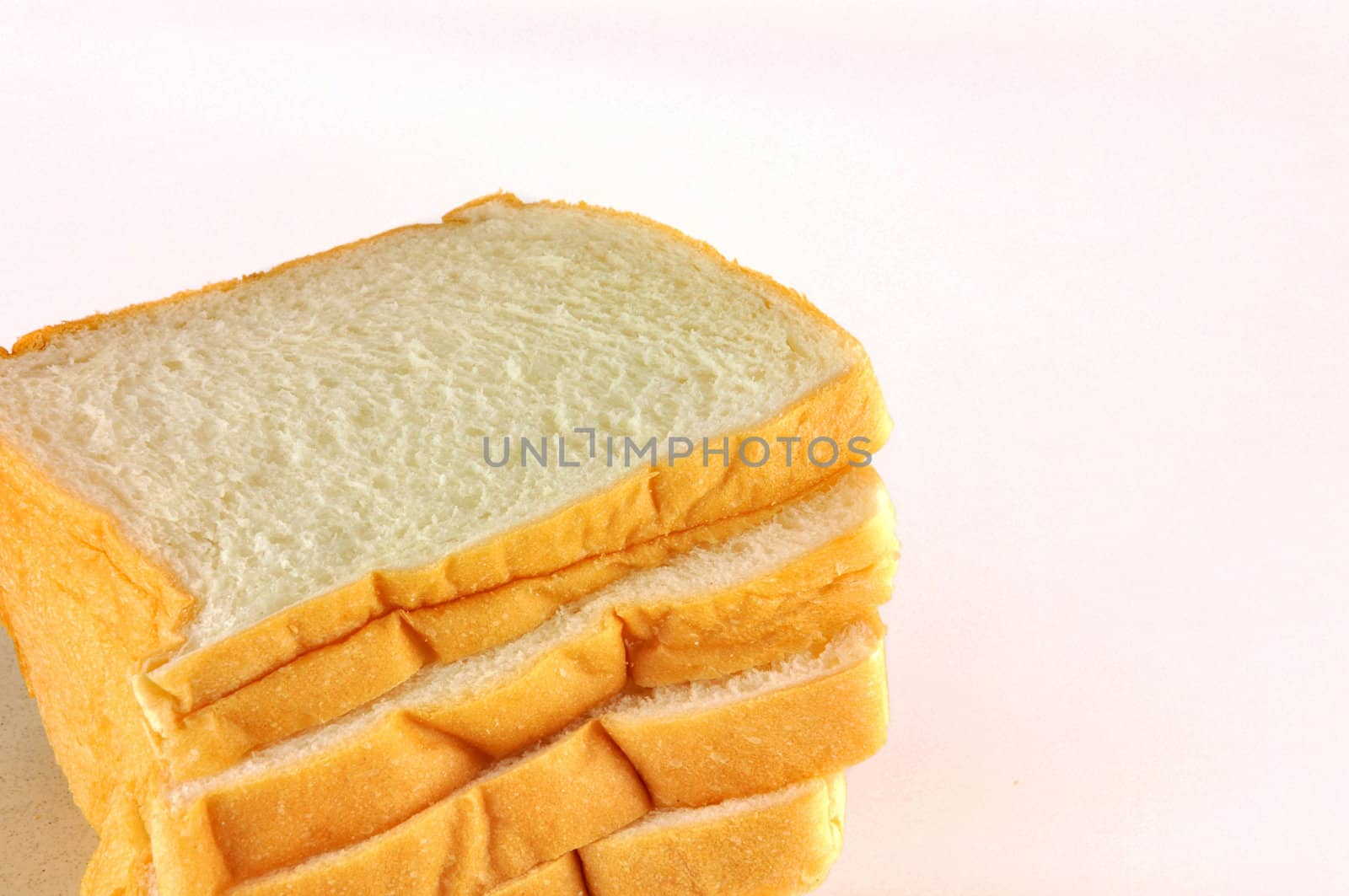 Bread slice isolated on white background