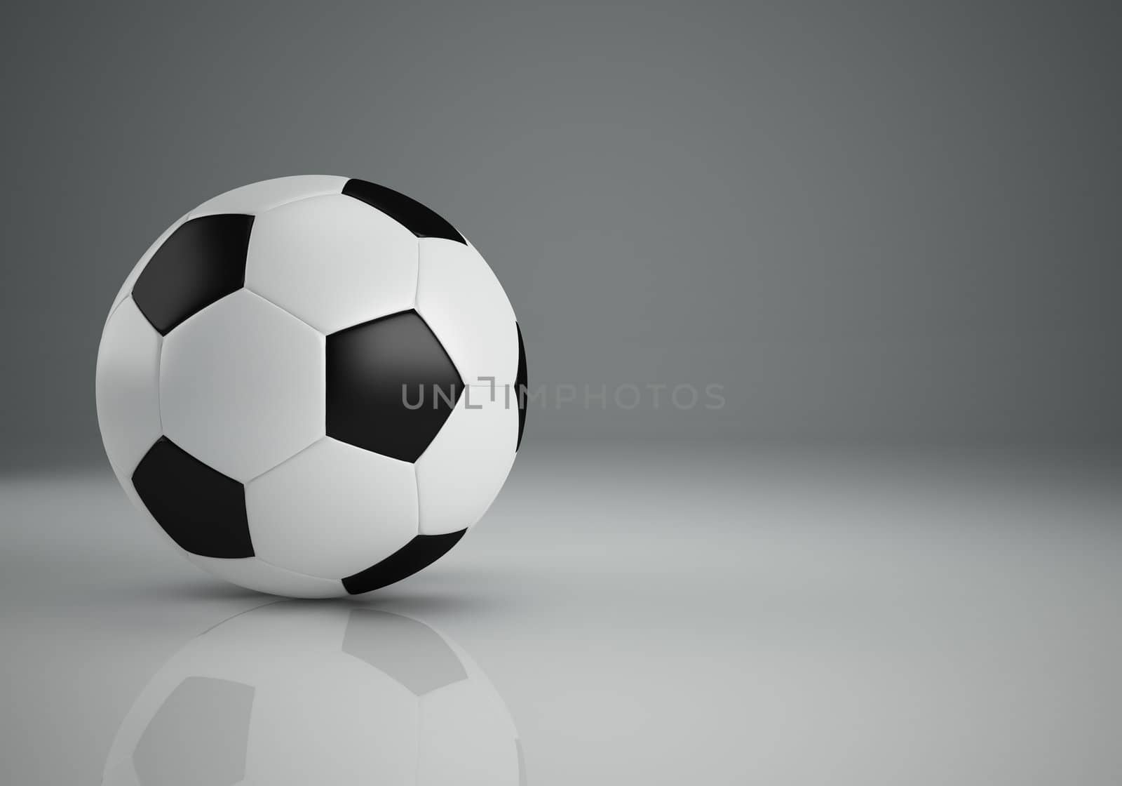 Football 3d rendering isolated