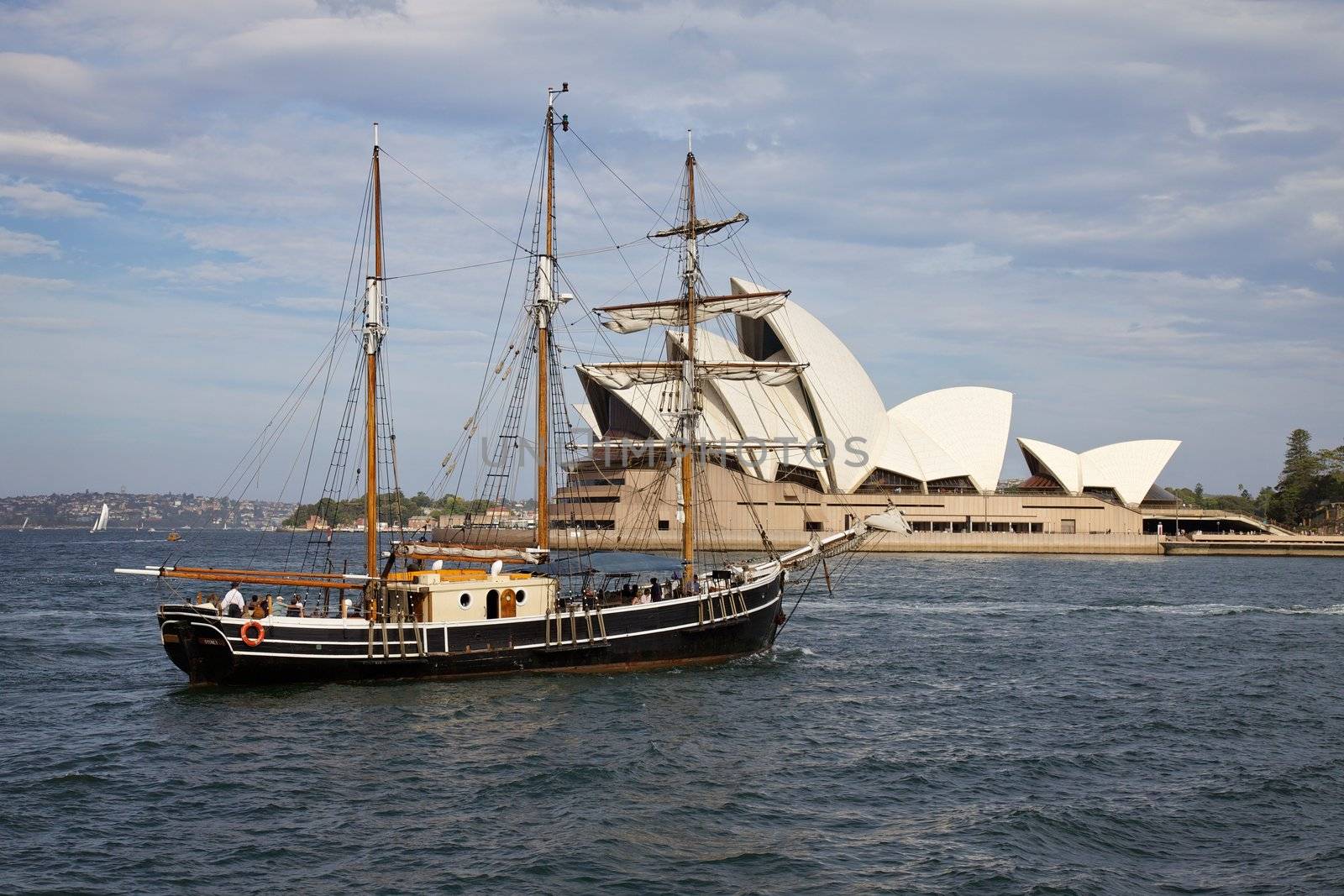 Sydney Clipper Ship With the Sydney Opera House in the Background