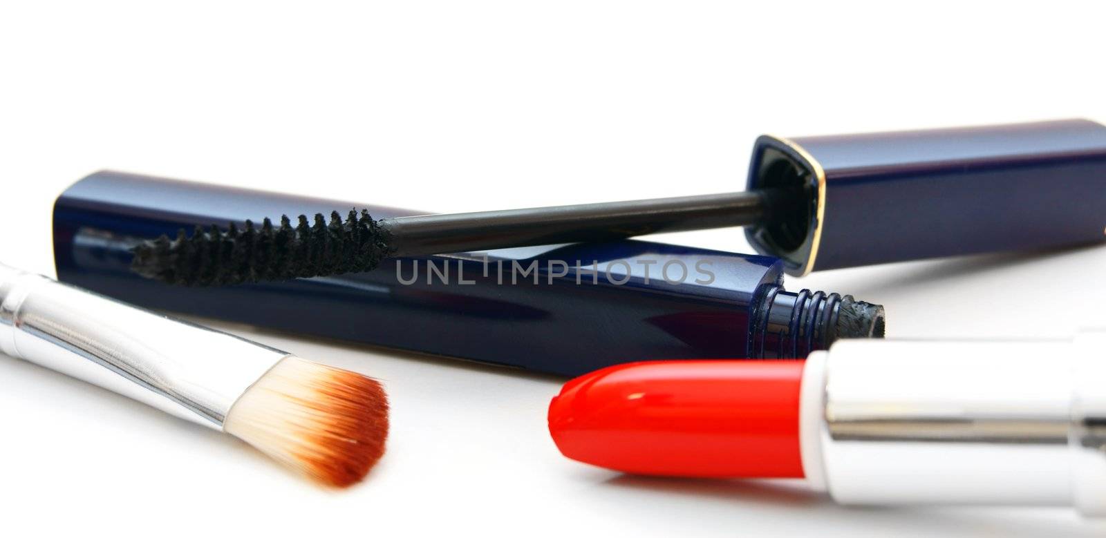 Cosmetics. On a white background.
