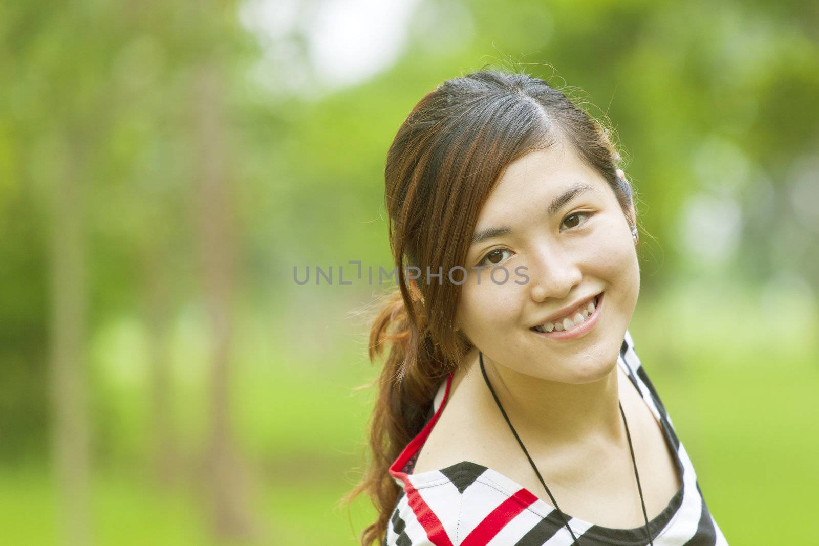 Asian girl with happy smile