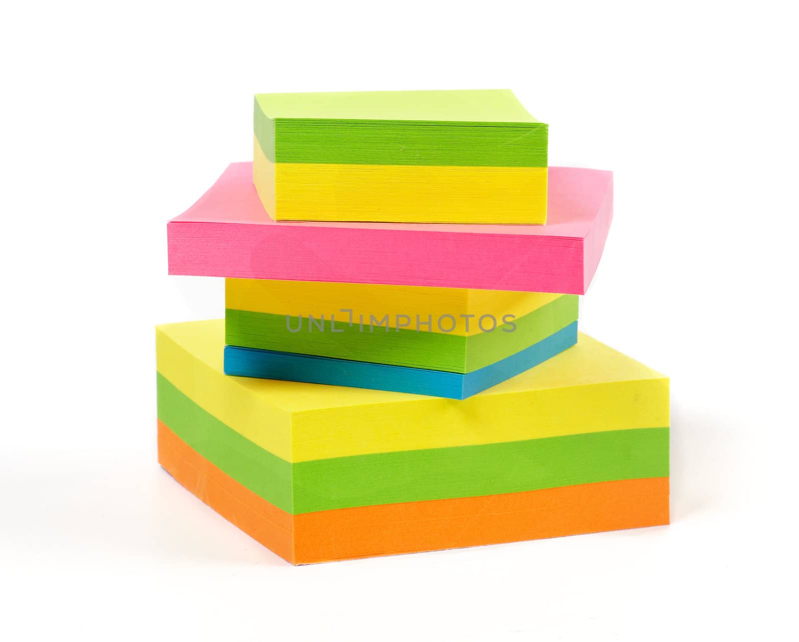 Stack of colorful Sticky Notes  by zhekos