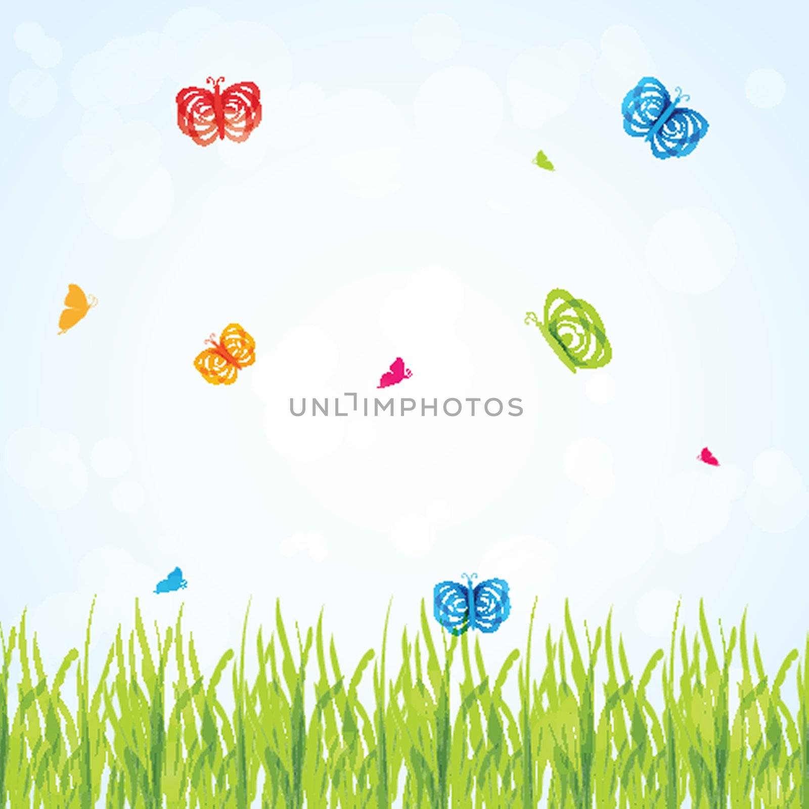 Various vector butterflies on  background by mcherevan