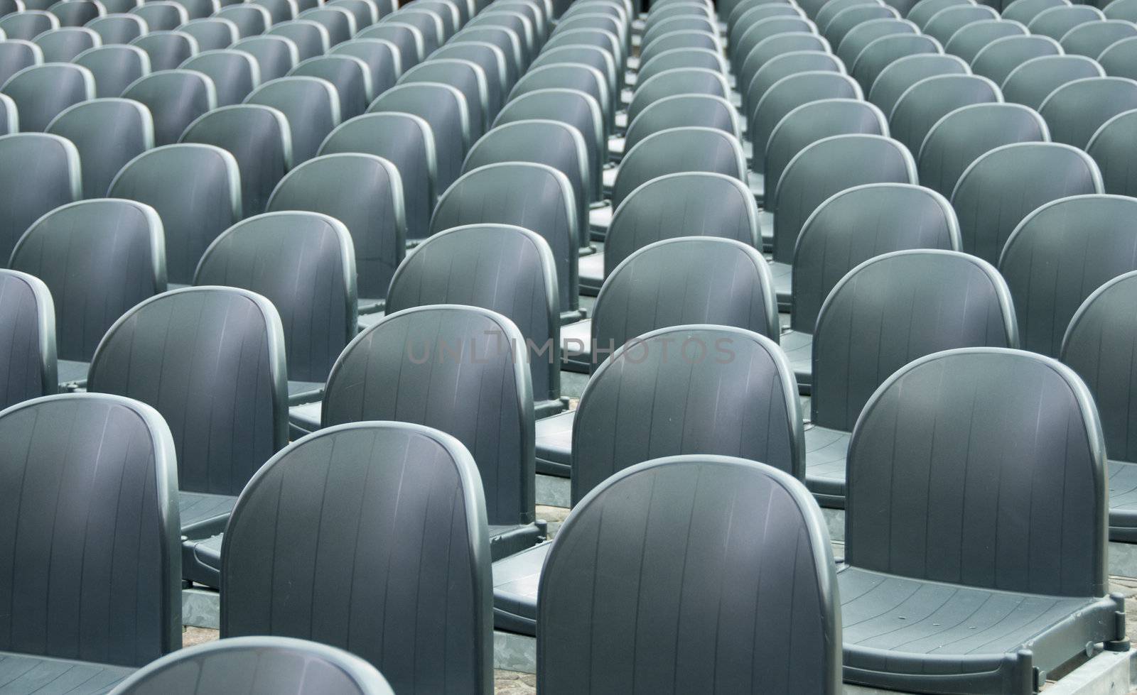 rows with empty seats for public