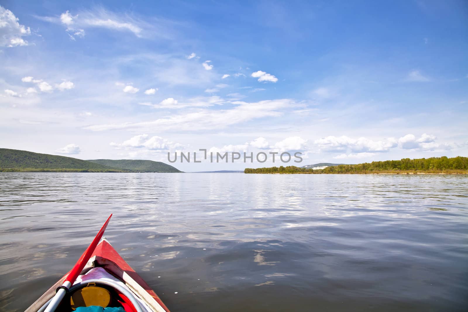 kayak on the water by Oledjio