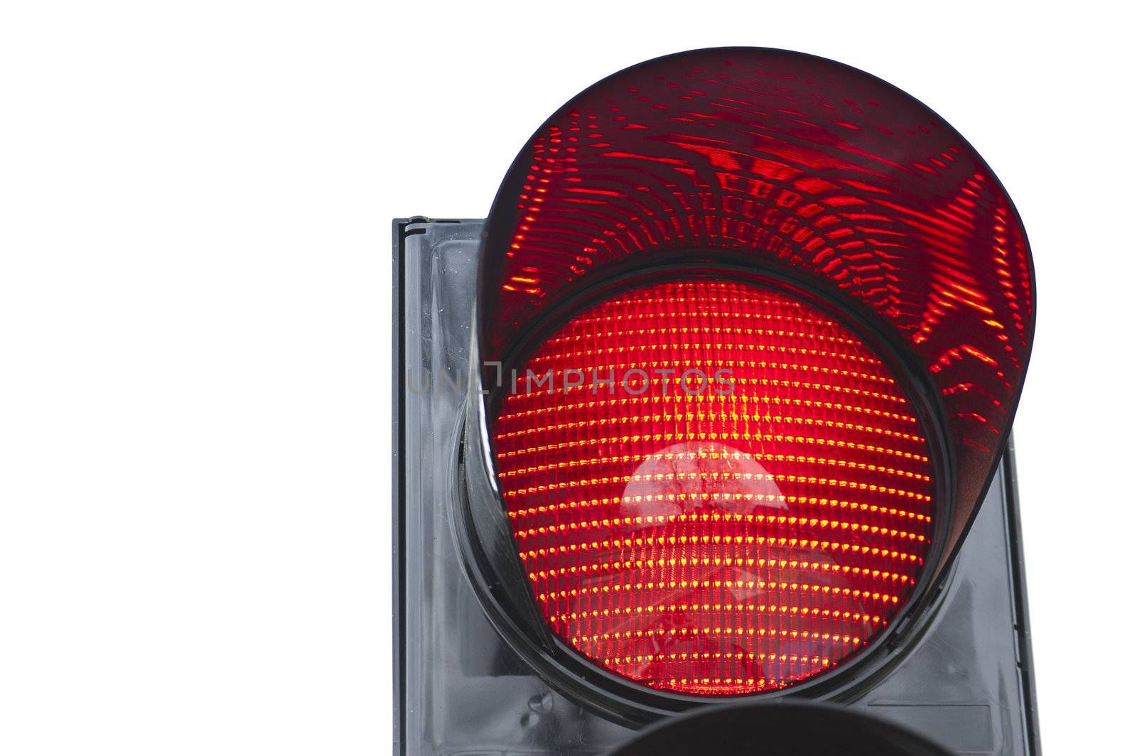 Traffic light signal shows red light by vetdoctor