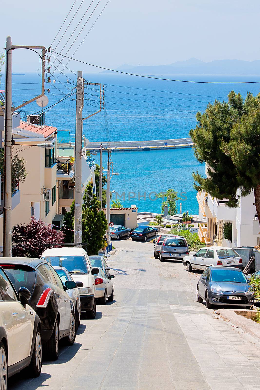 Photo streets in Piraeus, Athens, Greece