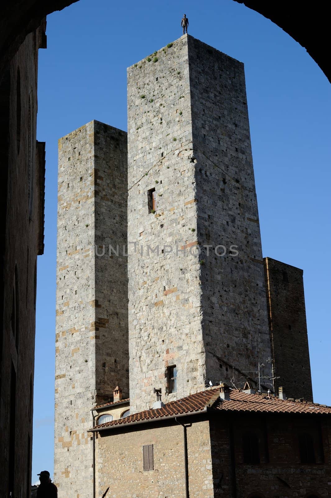 San Gimignano is the city of beautiful towers, landmark of Tuscany, Italy