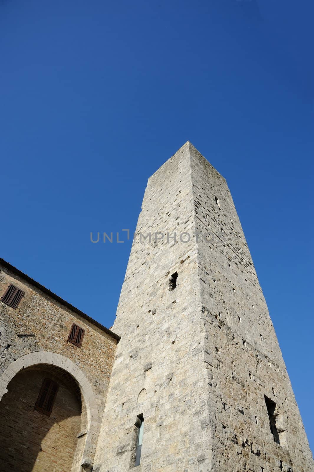 San Gimignano is the city of beautiful towers, landmark of Tuscany, Italy