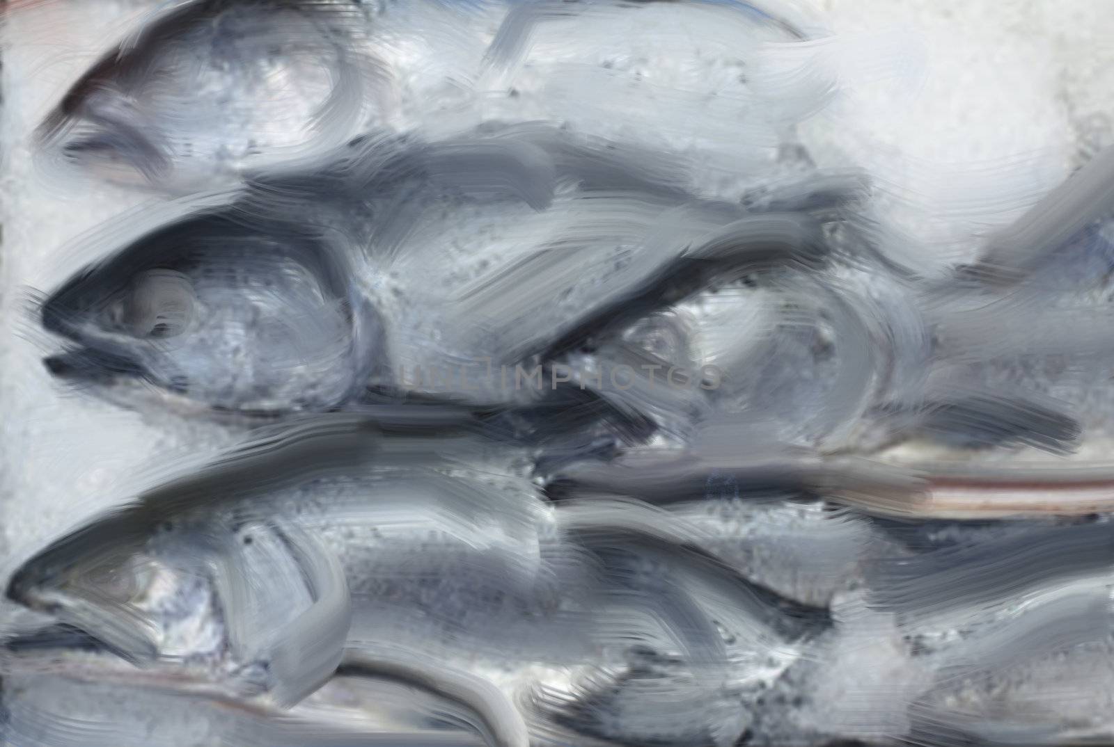 Digital painting of fishes