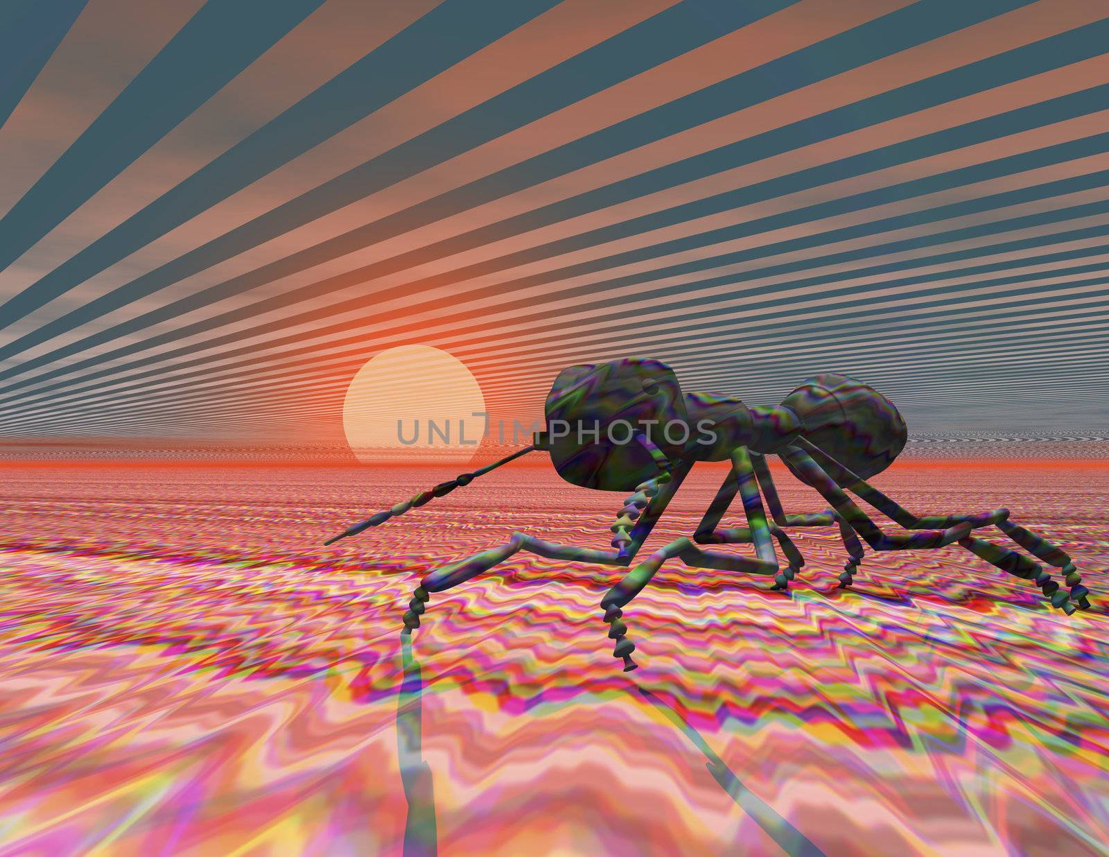 Digital visualization of an ant