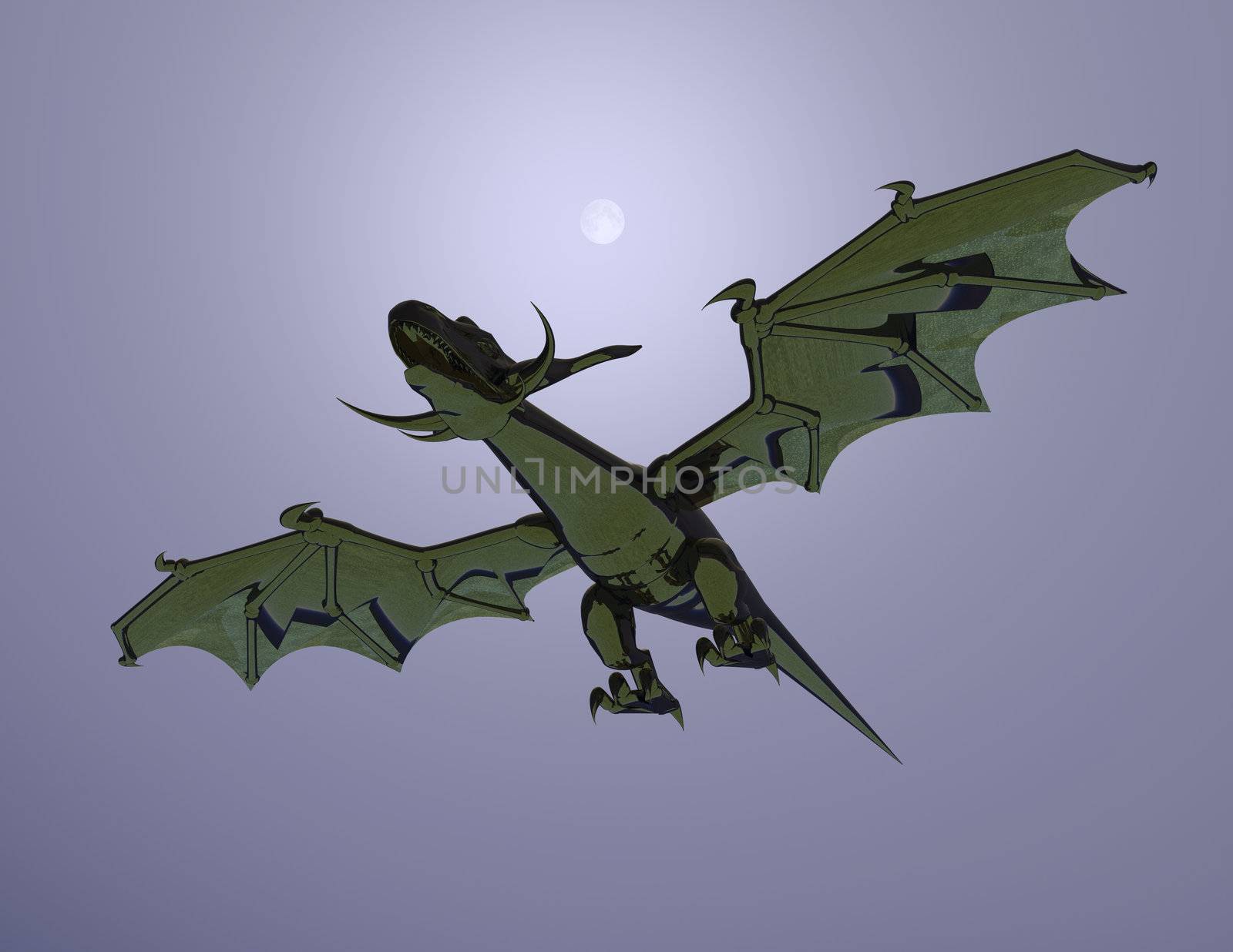 Digital visualization of a dragon