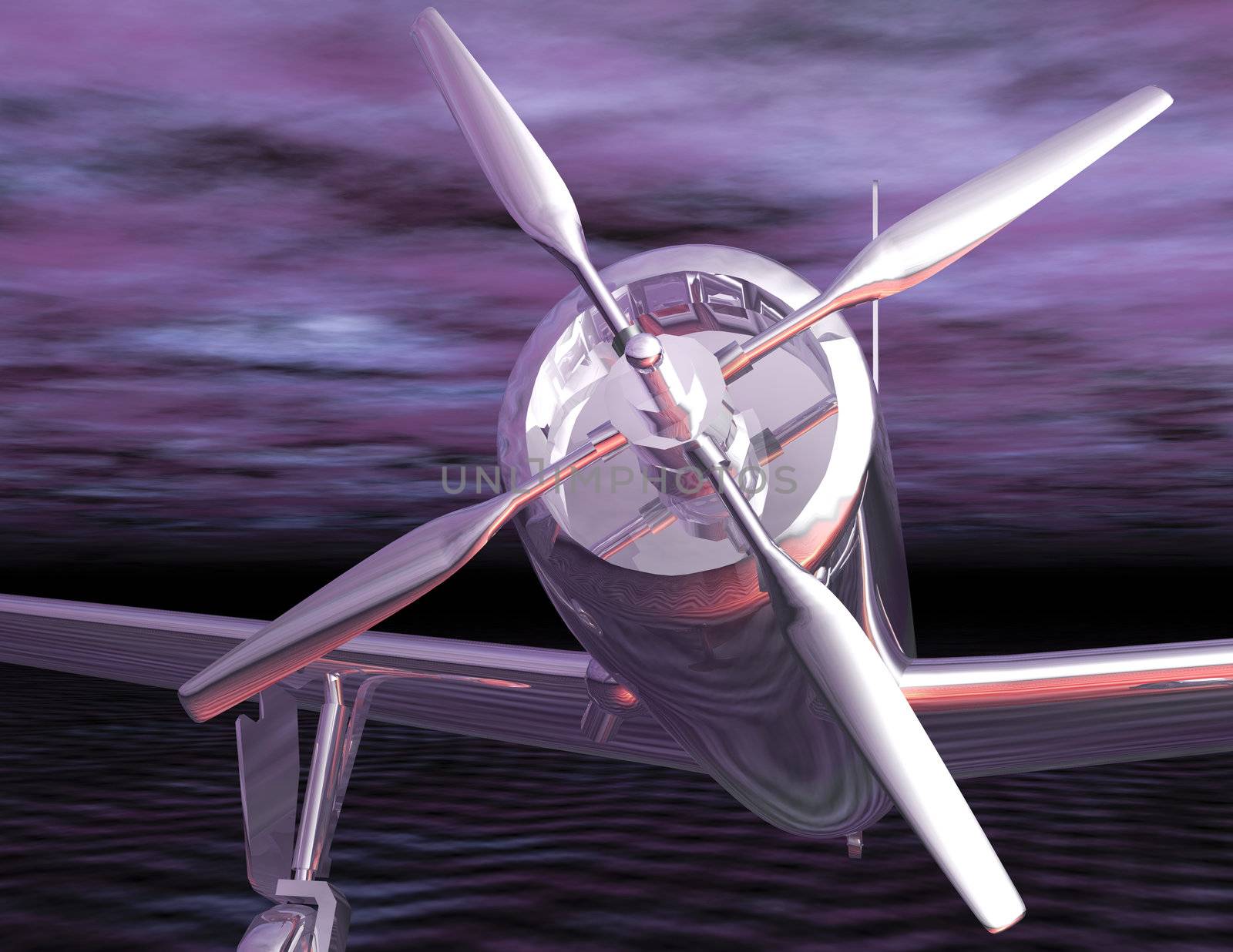 Digital visualization of a airplane