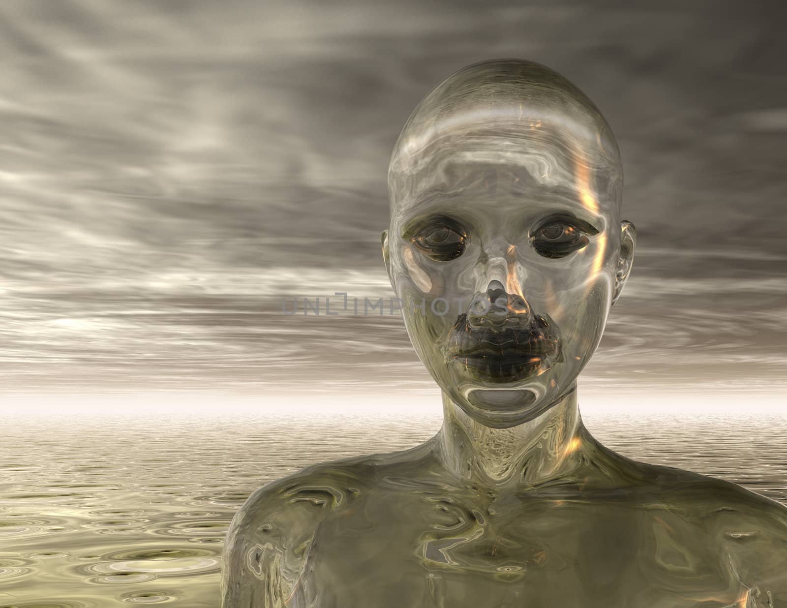 Digital visualization of a human