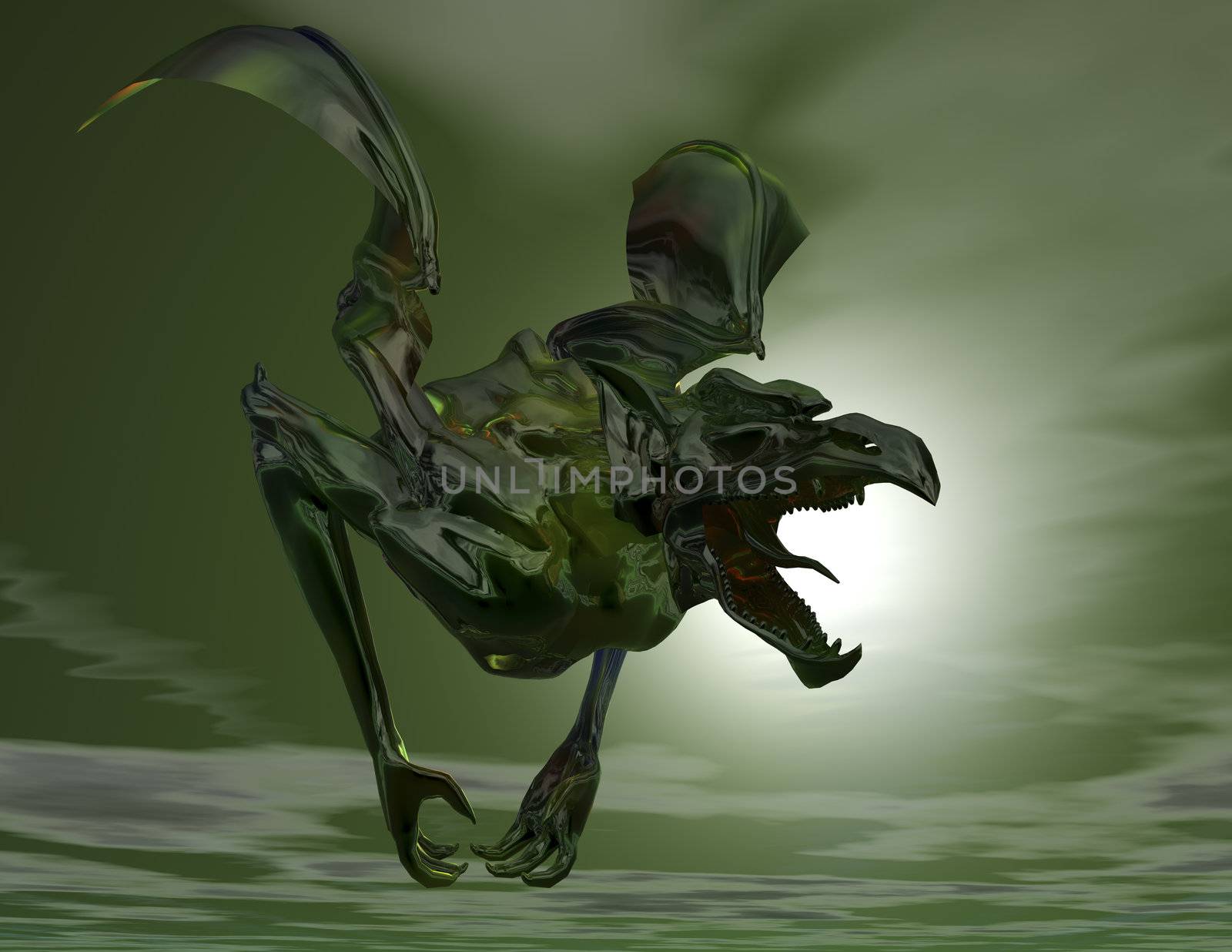 digital rendering of a gargoyle