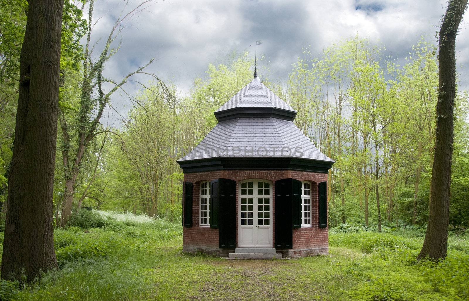 old thee house near the arcen castle in the forest