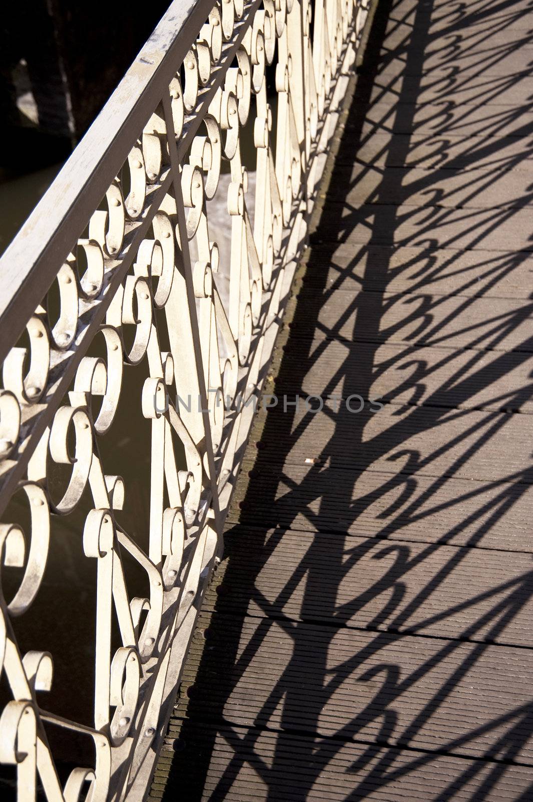 balustrade of a bridge in ghent, belgium
